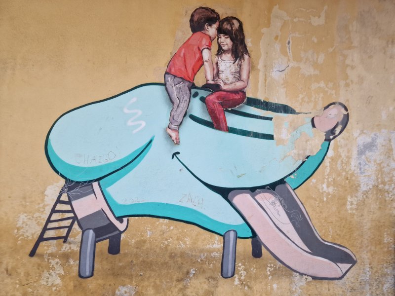 Street art v Penangu (George town), v Malajzii, 