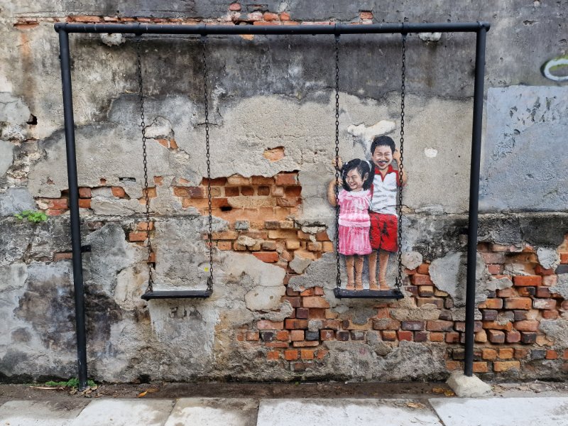 Street art v Penangu (Georgetown), v Malajzii, 