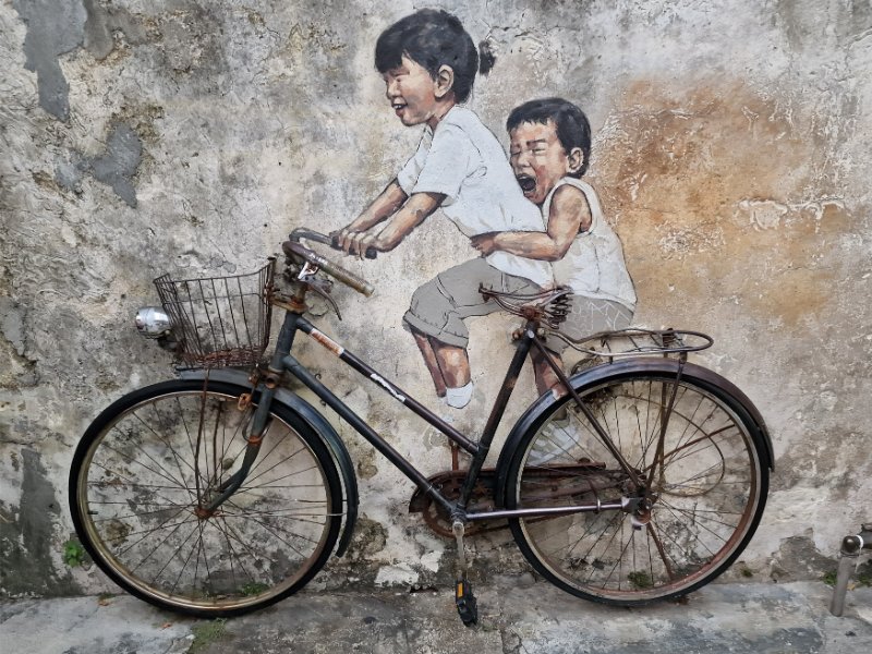 Street art v Penangu (Georgetown), v Malajzii, 