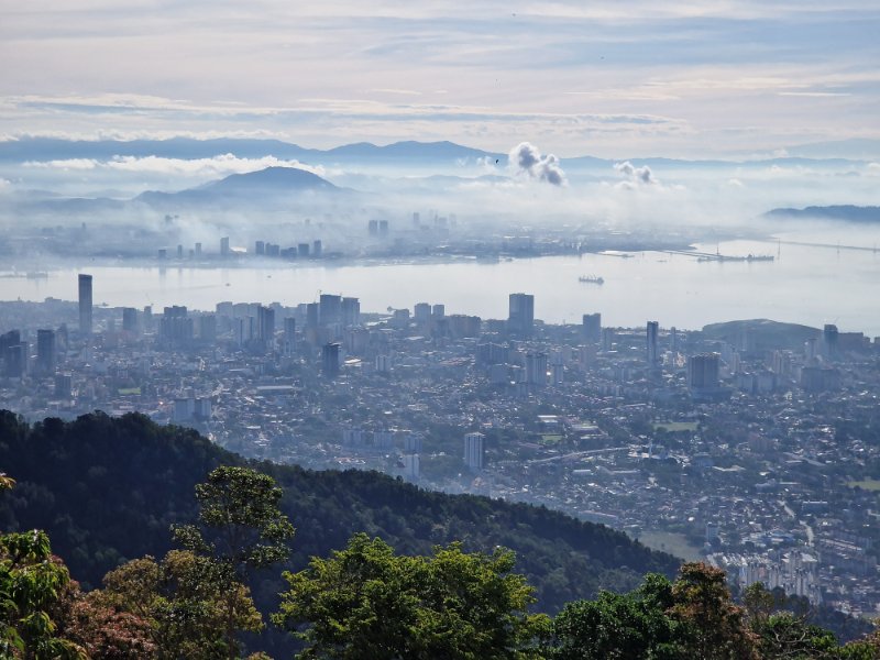 Výhľad z Penang hill, Malajzia