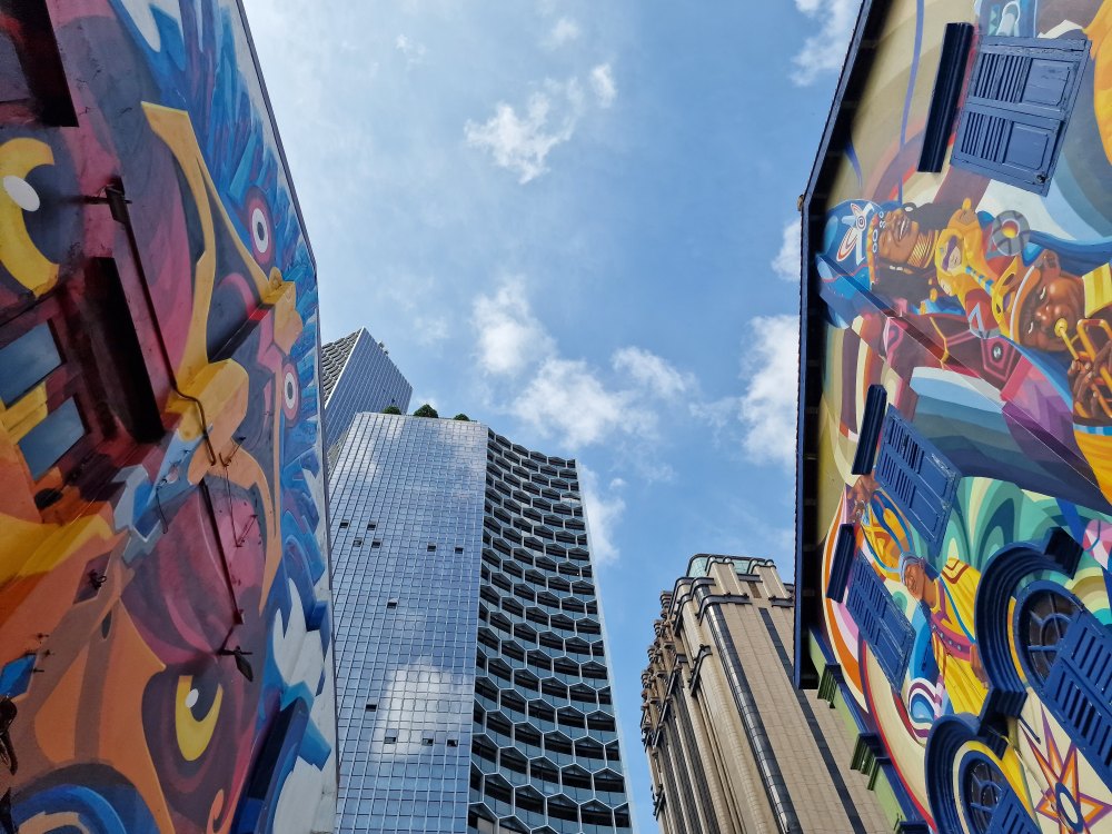 Ulička Haji Lane v Singapure